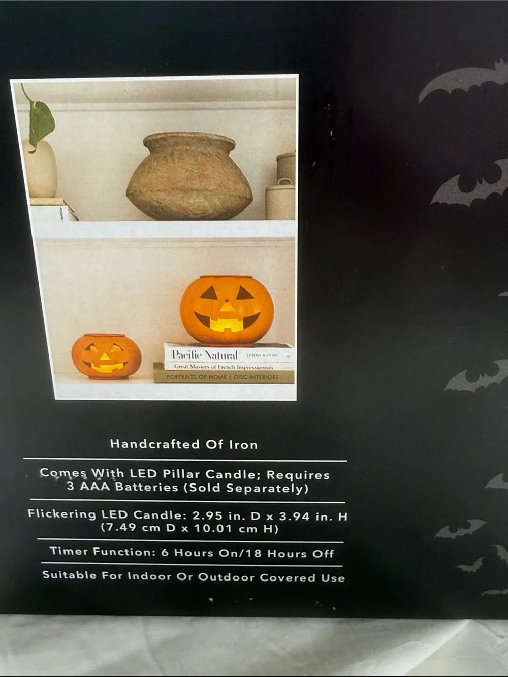 Halloween Collection LED Metal Jack-O-Lantern 2-Pack - Orange